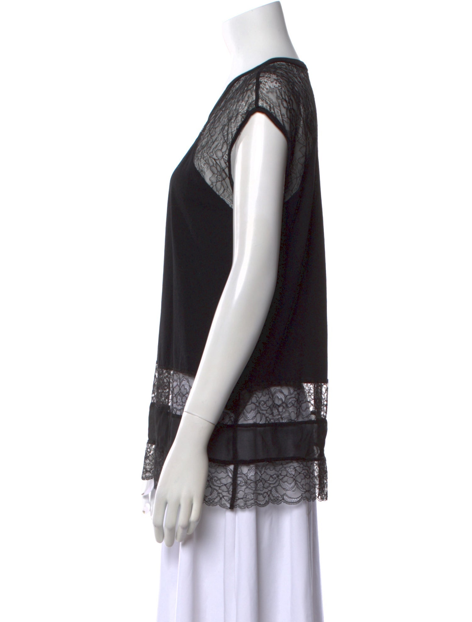 Sandro Crew Neck Sleeveless Top